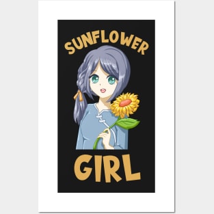 Sunflower Girl Posters and Art